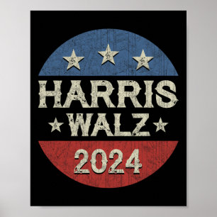Póster WAlzheimer 2024 Elecciones Kamala Harris Tim W 202