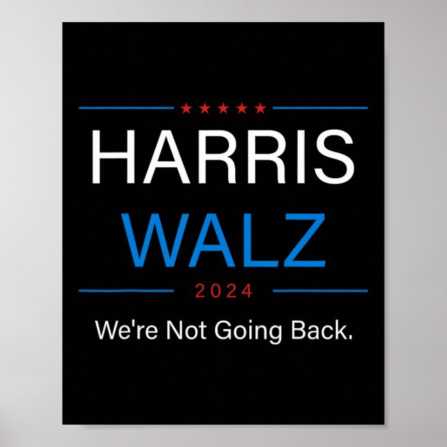 Póster WAlzheimer 2024 Elecciones Kamala Harris Tim W Wal (Frente)