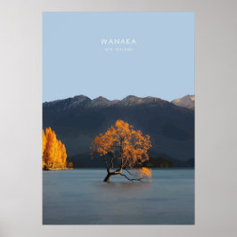 Póster Wanaka, New Zealand Travel Artwork