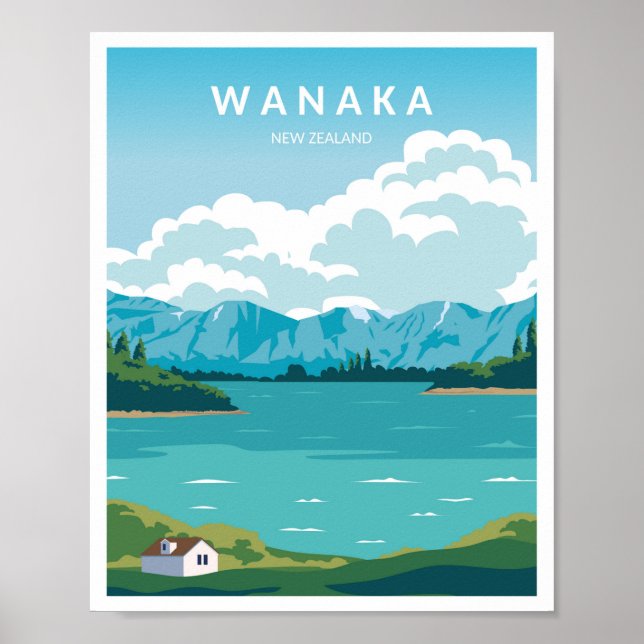 Póster Wanaka Nueva Zelanda (Frente)