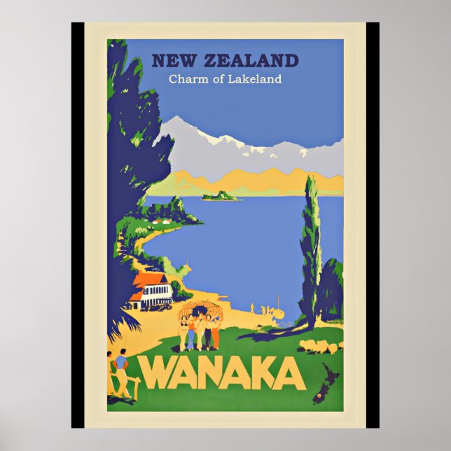 Póster Wanaka, Nueva Zelandia (Frente)