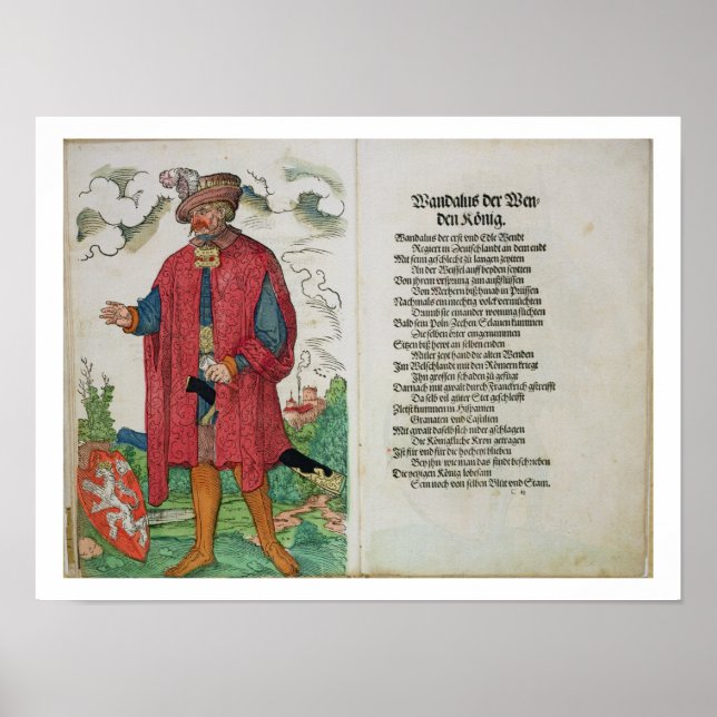 Póster Wandalus, King of the 'Wenden', from 'The Origin o (Frente)
