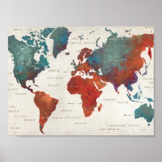 Póster Wander A Menudo, Wander Siempre Mapa Con Cita (Frente)