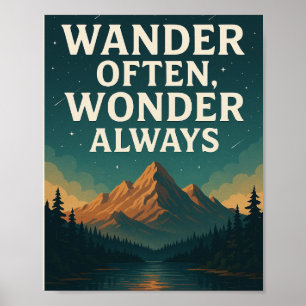 Póster Wander A Menudo, Wonder Always - Montaña Starry Ni