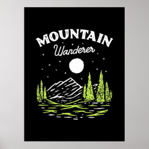 Póster Wanderer de la montaña