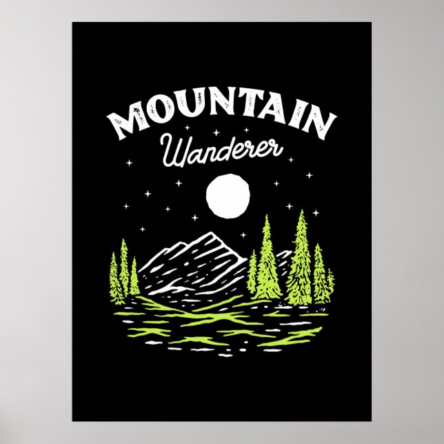 Póster Wanderer de la montaña (Frente)