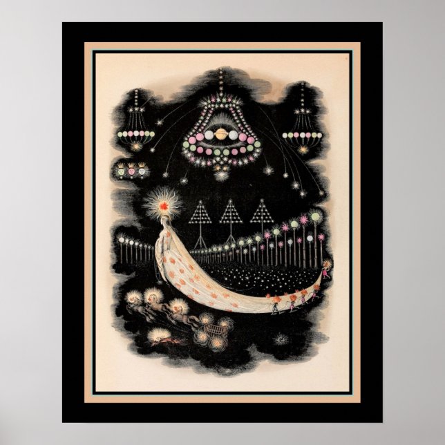 Póster Wanderings of a Comet by J. Grandville ca 1844 (Frente)