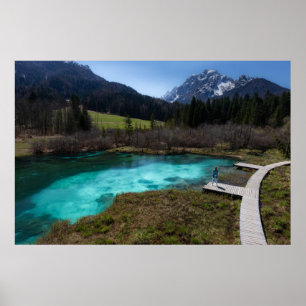 Póster Wanderlust en Zelenci, Eslovenia