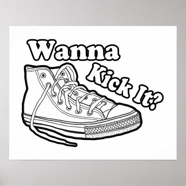 Póster Wanna Kick It Sneakers (Frente)
