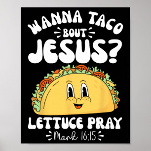 Póster Wanna Taco sobre Jesus Cinco De Mayo Mujeres Hombr