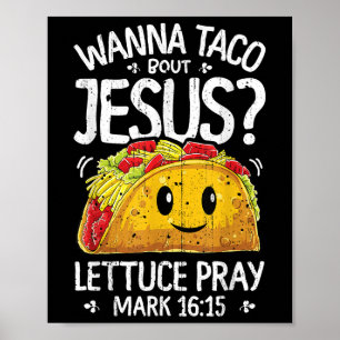 Póster Wanna Taco sobre Jesus Cinco De Mayo Mujeres Hombr