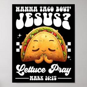 Póster Wanna Taco sobre Jesus Cinco De Mayo Mujeres Hombr