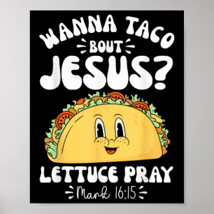 Póster Wanna Taco sobre Jesus Cinco De Mayo Mujeres Hombr