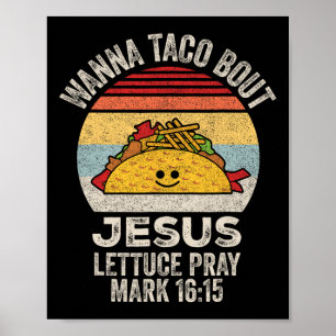 Póster Wanna Taco sobre Jesus Cinco De Mayo Mujeres Hombr
