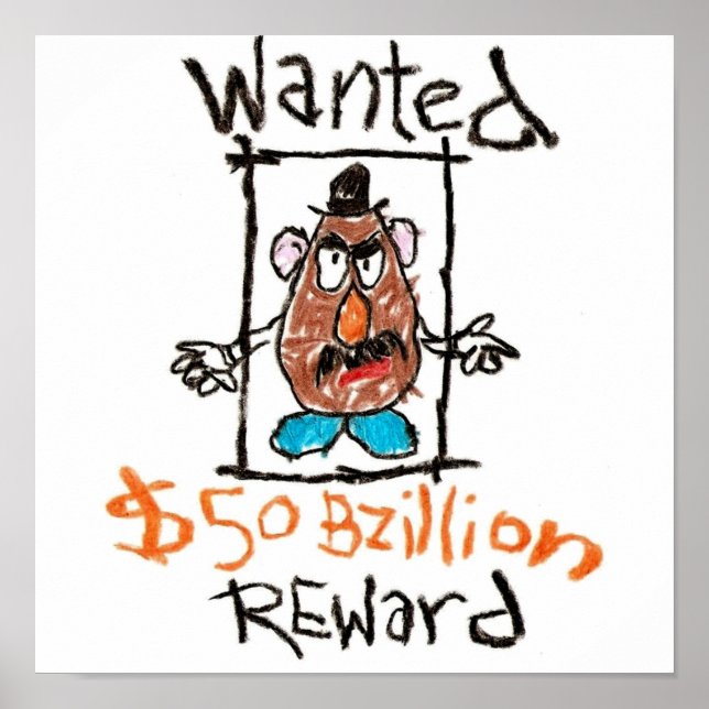 Póster wanted  Mr Potato (Frente)