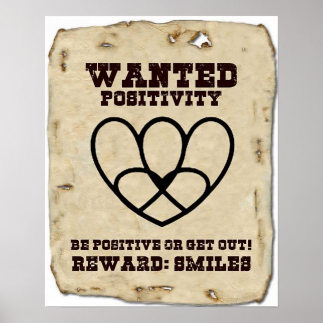 PÓSTER WANTED   POSITIVITY (Frente)