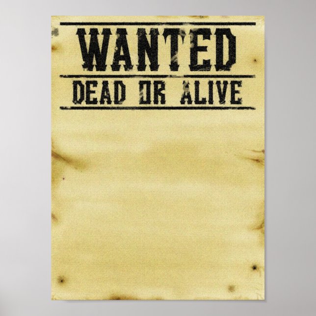 Póster Wanted Poster (Frente)