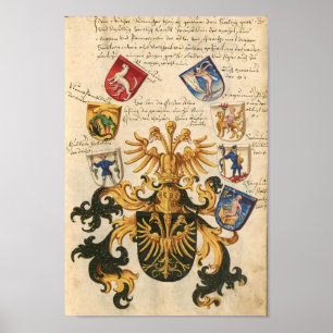 Póster Wappen der Bayerischen Ritterschaft 1482