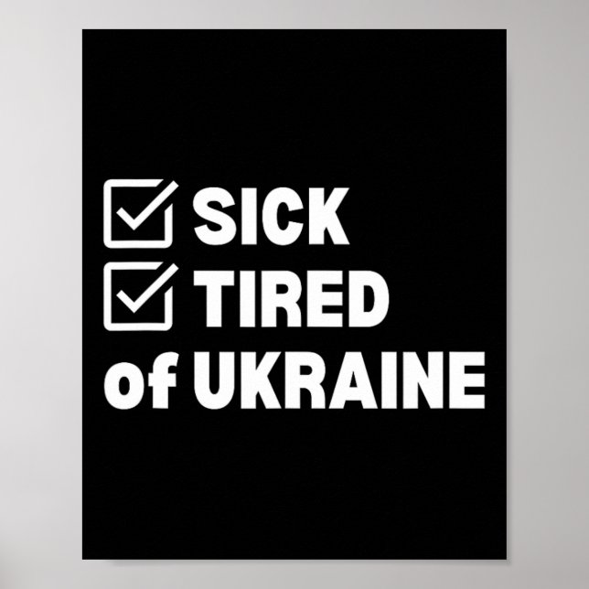 Póster War Sick And Tired Ukraine  (Frente)