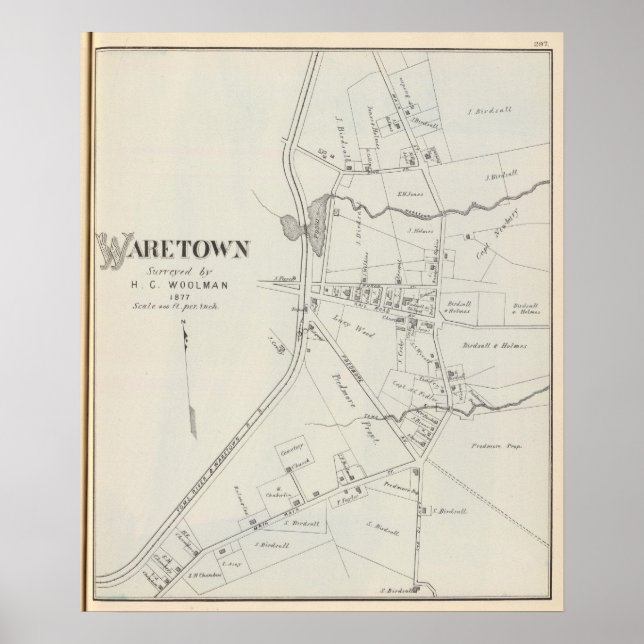 Póster Waretown, Nueva Jersey (Frente)