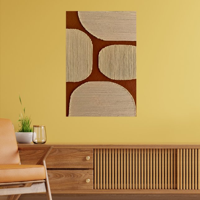 Póster Warm Earth Tone Wall Art (Salón 2)