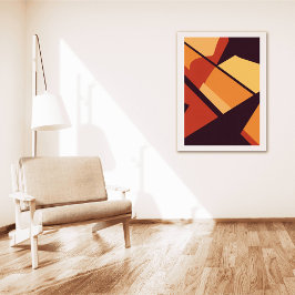 Póster Warm Geometric Abstract Wall Art 