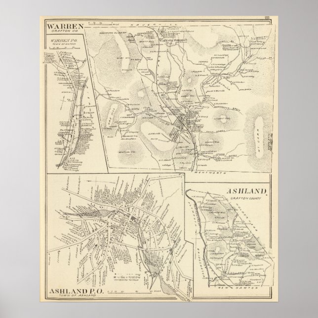Póster Warren, Grafton Co (Frente)
