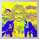 Póster Warren Zevon Pop Art Poster<br><div class="desc">Warren Zevon Pop Art Poster</div>