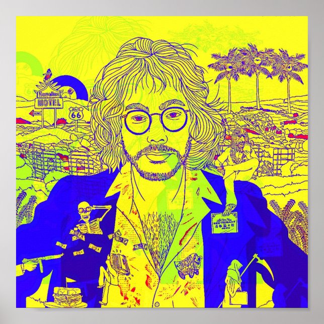 Póster Warren Zevon Pop Art Poster (Frente)