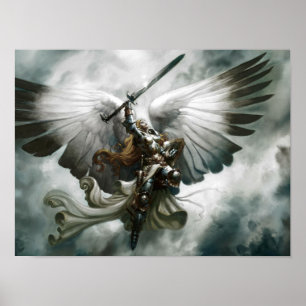 Póster Warrior Angel Fantasy Art