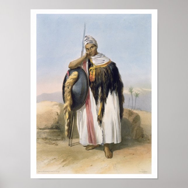 Póster Warrior from Amhara, Ethiopia, illustration from ' (Frente)