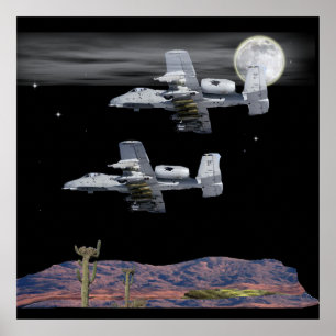 Póster Warthog A-10 militar