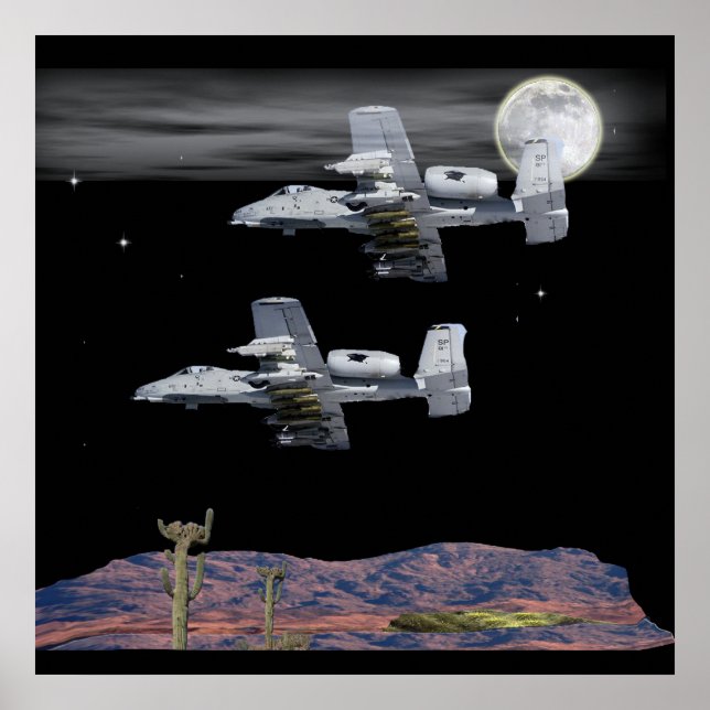 Póster Warthog A-10 militar (Frente)