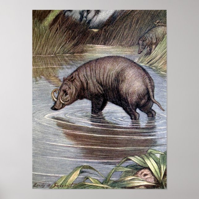 Póster Warthog por Louis Sargent, animales salvajes de ép (Frente)