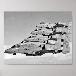 Póster Warthogs A-10 Volando En Formación