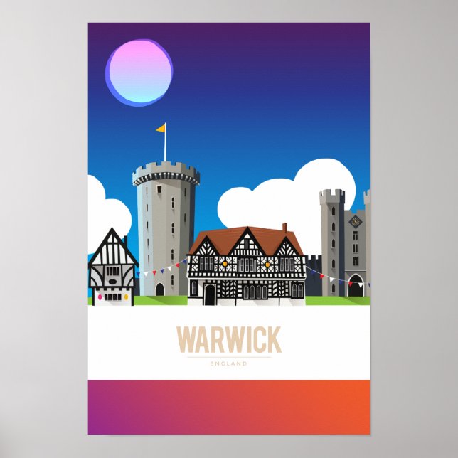 Póster Warwick, Inglaterra (Frente)