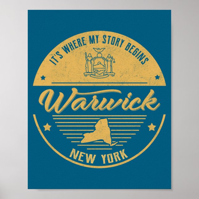 Póster Warwick New York Its Where My Story Begins  (Frente)