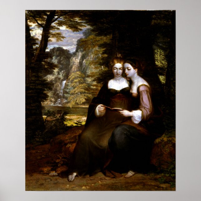 Póster Washington Allston Hermia y Helena (Frente)