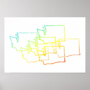 Póster washington chill blur