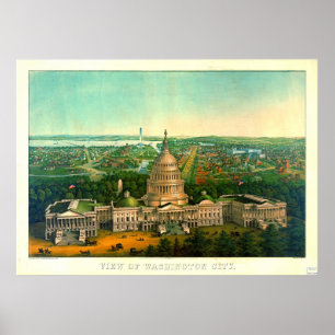 Póster Washington City 1869