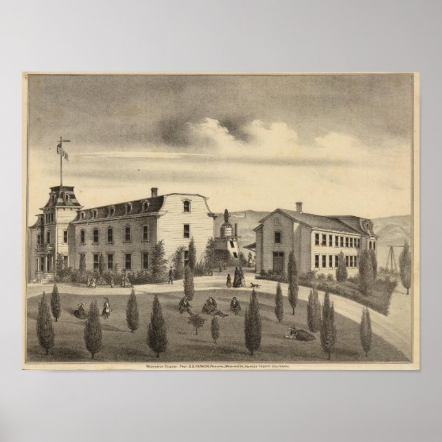 Póster Washington College, California (Frente)