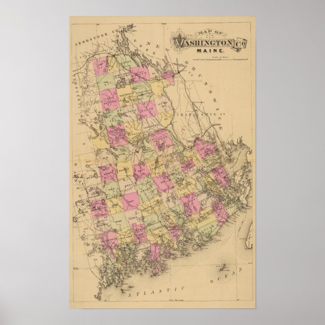 Póster Washington County, Maine (Frente)