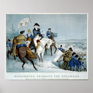 Póster Washington cruza el Delaware