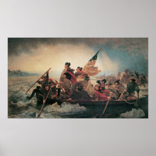 Póster Washington cruzando el Delaware de Emanuel Leutze