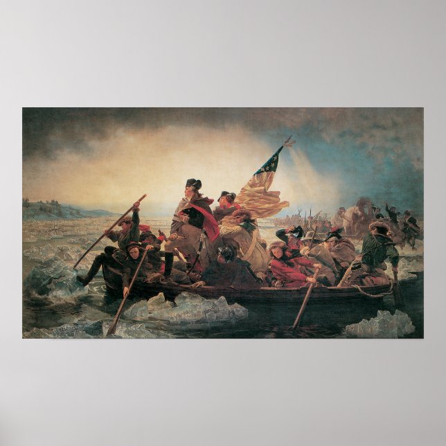 Póster Washington cruzando el Delaware de Emanuel Leutze (Frente)