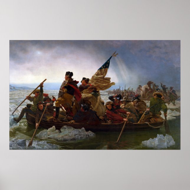 Póster Washington cruzando el Delaware por Emanuel Leutze (Frente)