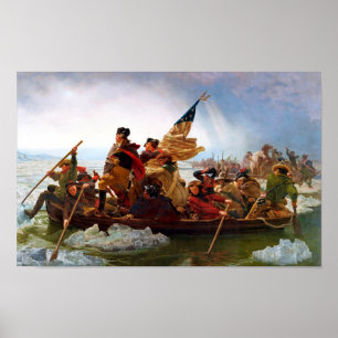 Póster Washington Cruzando El Río Delaware