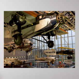 Póster WASHINGTON, D.C. EE. UU. Aeronaves exhibidas en
