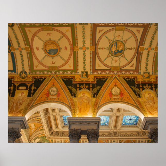 Póster WASHINGTON, D.C. EE. UU. Techo en el Gran Salón de (Frente)