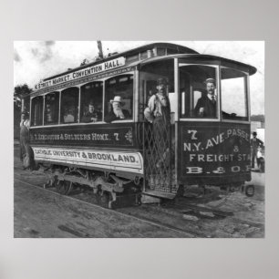 Póster Washington, D.C. Street Car 1890